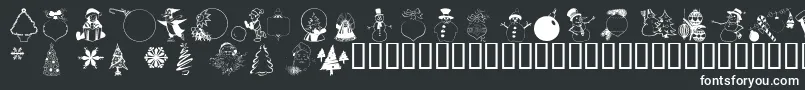 Wmchristmas3 Font – White Fonts on Black Background