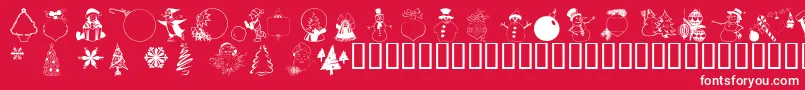 Wmchristmas3 Font – White Fonts on Red Background