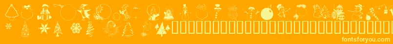 Wmchristmas3 Font – Yellow Fonts on Orange Background