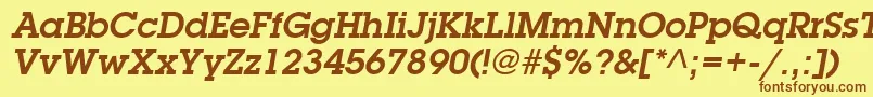 ItcLubalinGraphLtDemioblique Font – Brown Fonts on Yellow Background