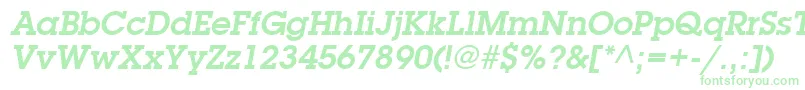 ItcLubalinGraphLtDemioblique Font – Green Fonts on White Background