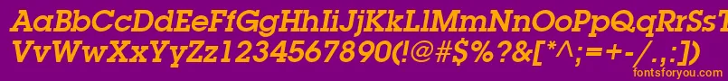 ItcLubalinGraphLtDemioblique Font – Orange Fonts on Purple Background