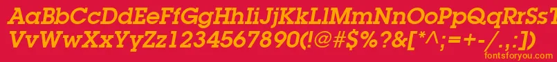 ItcLubalinGraphLtDemioblique Font – Orange Fonts on Red Background