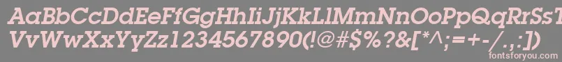 ItcLubalinGraphLtDemioblique Font – Pink Fonts on Gray Background