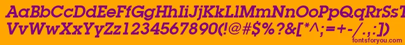 ItcLubalinGraphLtDemioblique Font – Purple Fonts on Orange Background