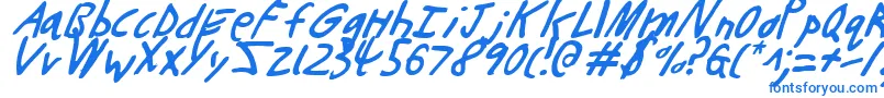 Buttonsli Font – Blue Fonts on White Background