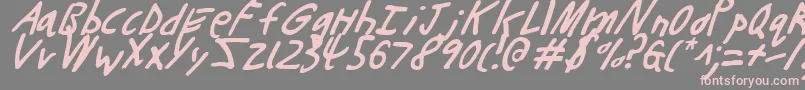 Buttonsli Font – Pink Fonts on Gray Background