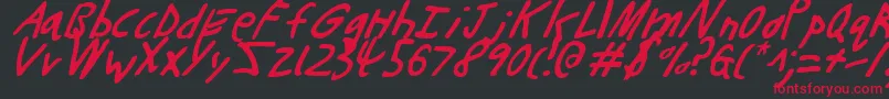 フォントButtonsli – 黒い背景に赤い文字