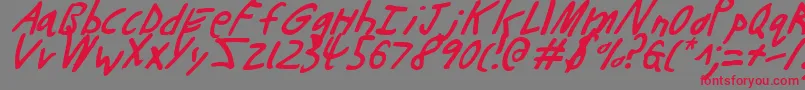 Buttonsli Font – Red Fonts on Gray Background