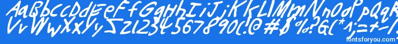 Buttonsli Font – White Fonts on Blue Background