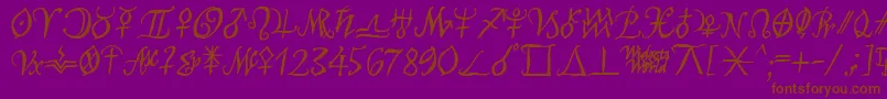 AstroscriptBold Font – Brown Fonts on Purple Background