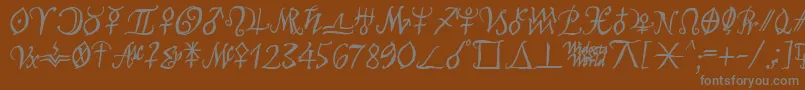 Шрифт AstroscriptBold – серые шрифты на коричневом фоне