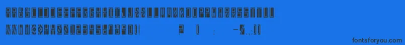BetaBlock-Schriftart – Schwarze Schriften auf blauem Hintergrund