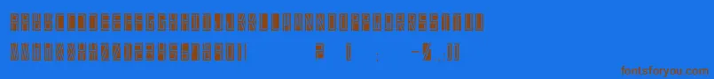 Fonte BetaBlock – fontes marrons em um fundo azul