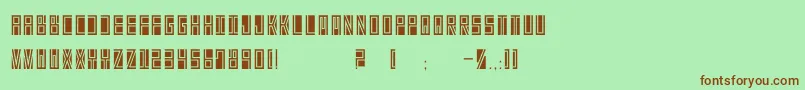 Шрифт BetaBlock – коричневые шрифты на зелёном фоне