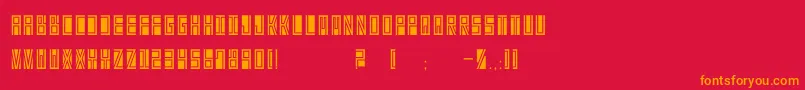 BetaBlock Font – Orange Fonts on Red Background