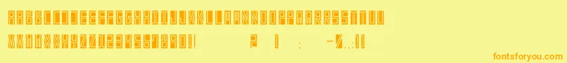 BetaBlock Font – Orange Fonts on Yellow Background