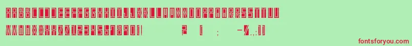 BetaBlock Font – Red Fonts on Green Background