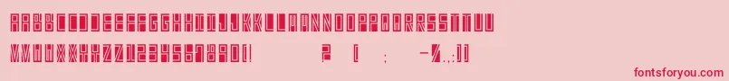Czcionka BetaBlock – czerwone czcionki na różowym tle