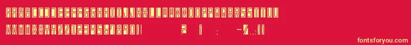 BetaBlock Font – Yellow Fonts on Red Background