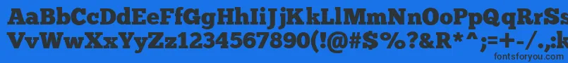 Chunkfiveex Font – Black Fonts on Blue Background