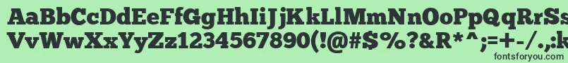 フォントChunkfiveex – 緑の背景に黒い文字