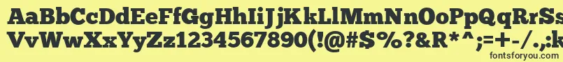 Chunkfiveex Font – Black Fonts on Yellow Background