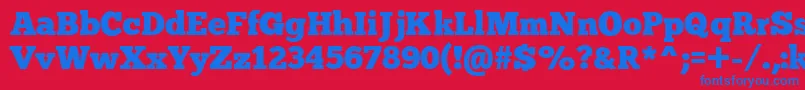 Chunkfiveex Font – Blue Fonts on Red Background