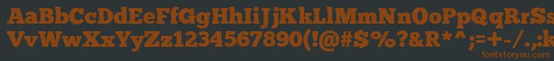 Chunkfiveex-fontti – ruskeat fontit mustalla taustalla