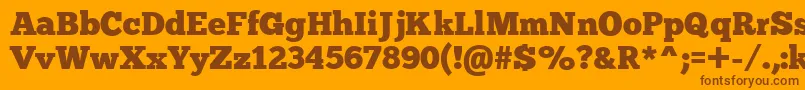 Chunkfiveex Font – Brown Fonts on Orange Background