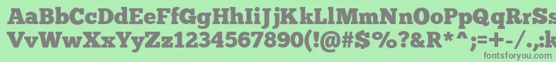 Chunkfiveex Font – Gray Fonts on Green Background