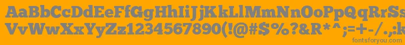 Chunkfiveex-Schriftart – Graue Schriften auf orangefarbenem Hintergrund