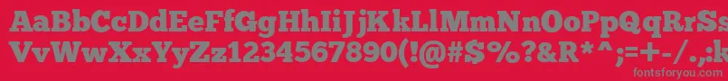 Chunkfiveex Font – Gray Fonts on Red Background