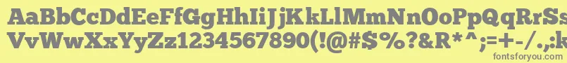 フォントChunkfiveex – 黄色の背景に灰色の文字