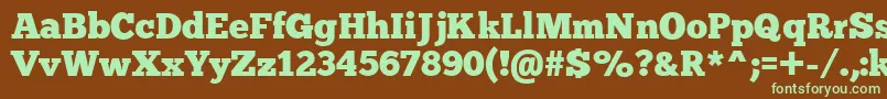 Chunkfiveex Font – Green Fonts on Brown Background