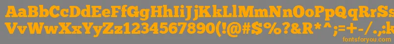 Chunkfiveex-Schriftart – Orangefarbene Schriften auf grauem Hintergrund