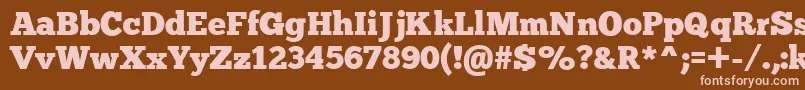 Chunkfiveex Font – Pink Fonts on Brown Background