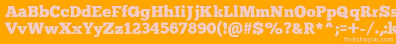 Chunkfiveex Font – Pink Fonts on Orange Background