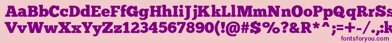 Chunkfiveex Font – Purple Fonts on Pink Background