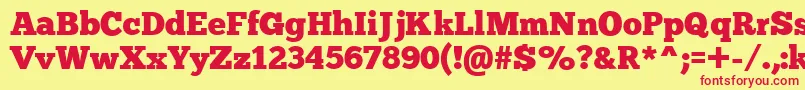 Шрифт Chunkfiveex – красные шрифты на жёлтом фоне