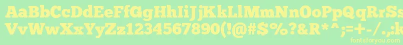 Chunkfiveex Font – Yellow Fonts on Green Background