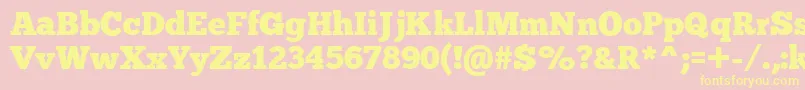 Chunkfiveex Font – Yellow Fonts on Pink Background