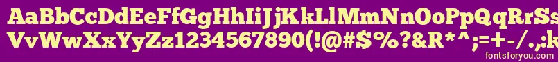 Chunkfiveex Font – Yellow Fonts on Purple Background