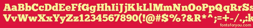 Chunkfiveex Font – Yellow Fonts on Red Background