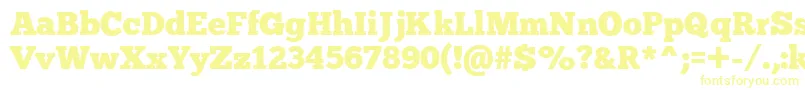 Chunkfiveex Font – Yellow Fonts on White Background