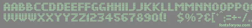 Шрифт DsDotsMedium – зелёные шрифты на сером фоне