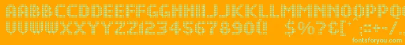 More about DsDotsMedium Font DsDotsMedium Font – Green Fonts on Orange Background