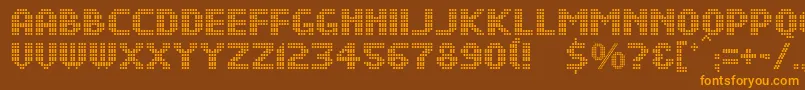fuente DsDotsMedium – Fuentes Naranjas Sobre Fondo Marrón