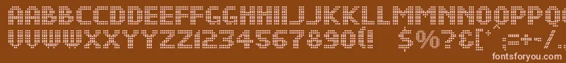 フォントDsDotsMedium – 茶色の背景にピンクのフォント