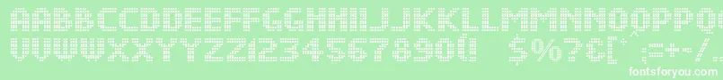 フォントDsDotsMedium – 緑の背景に白い文字
